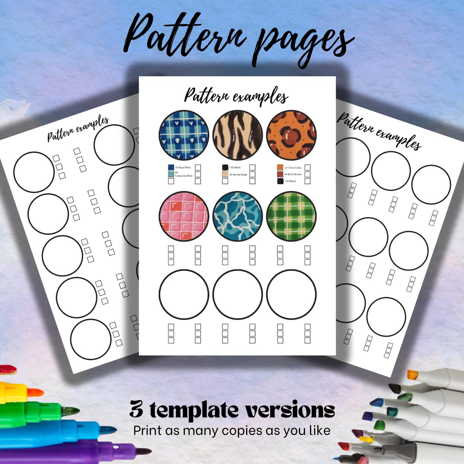Marker Coloring Pattern Practice Sheets: Texture Template (PDF Download ...