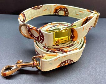 Doughnuts Pet Collar and Leash Set, Customized Accessories for Dogs and Cats