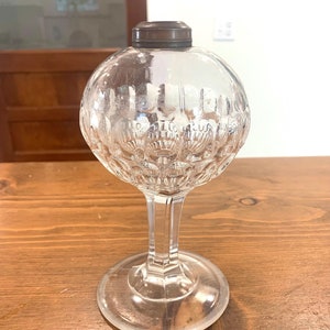Antique Flint EAPG Glass Kerosene Oil Lamp