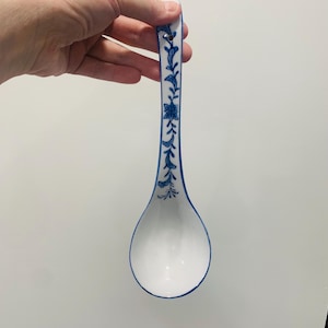 Vintage Blue and White Chinoiserie Wall Hanging Ladle