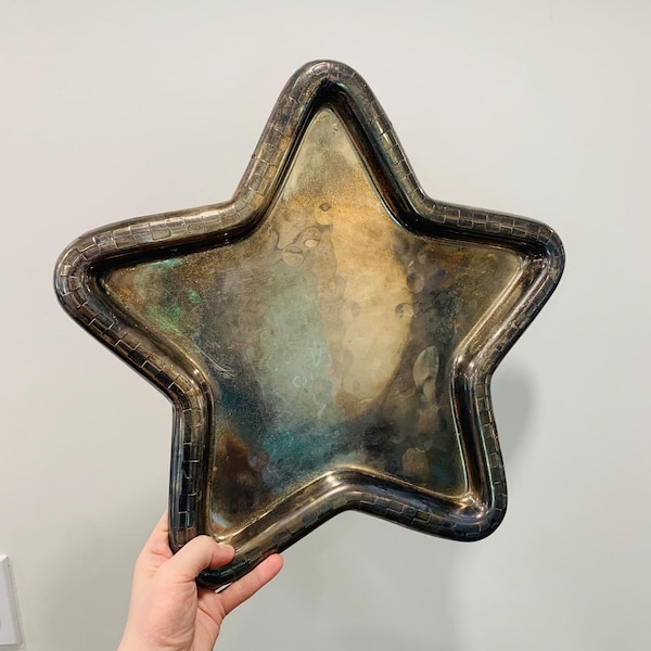 Vintage Silver Star-Shaped Tray