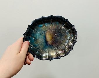 Vintage International Silver Company Chippendale Scalloped Silver Dish/Tray