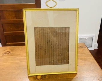 Vintage Brass 11x14 Picture Frame with Brass Hook