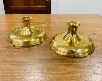 Vintage Brass Candlestick Holder Set of 2