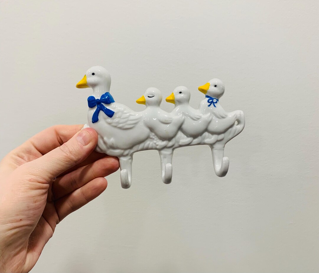 Vintage Ceramic Goose Wall 3-hook Key Holder - Etsy