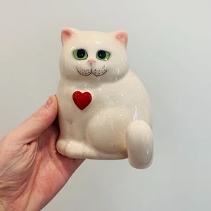 Vintage Cottage Core keramische kattenstaart muurhaak