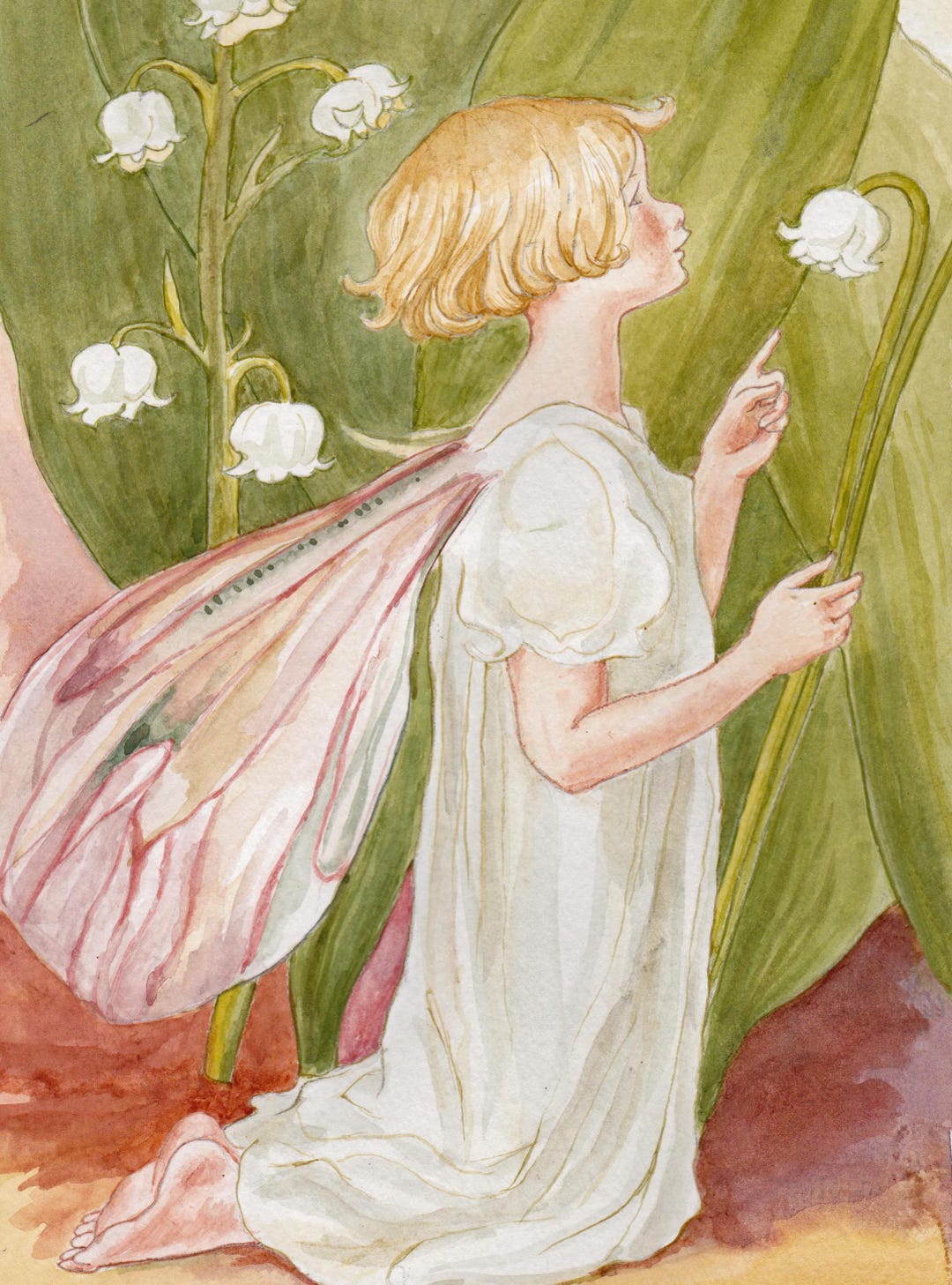 Flower Fairy Watercolour Print. Lily of the Valley Flower Fairy Print ...