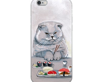 Sushi Cat "Grumpy"  iPhone Case- Choose your phone type!