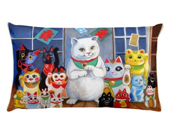 Lucky Cats Fancy Pillow Lucky Pillow!