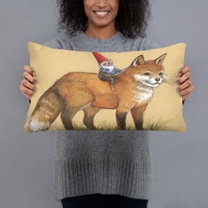 Almohada de acuarela ilustrada David el Gnomo - ¡Elige tu talla!