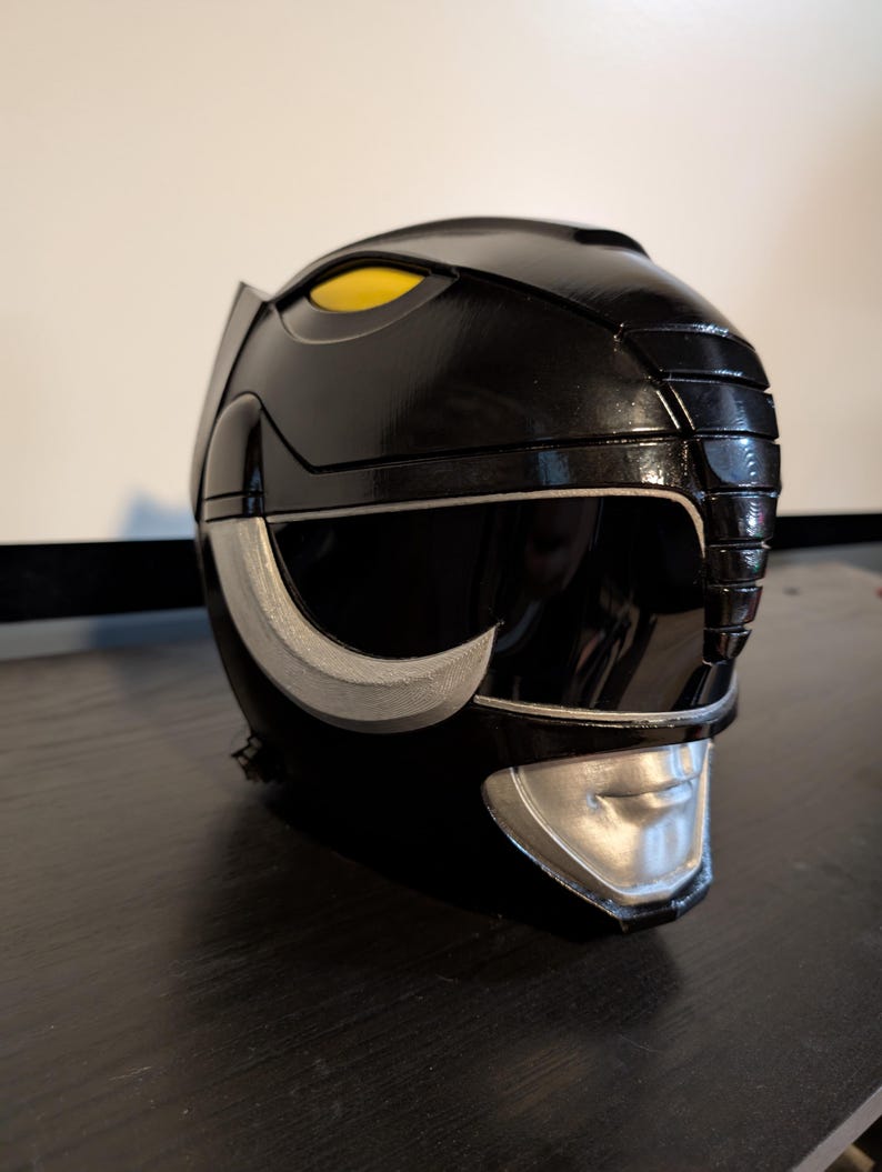 Zwarte Ranger-helm (cosplay) Paint black (gloss)