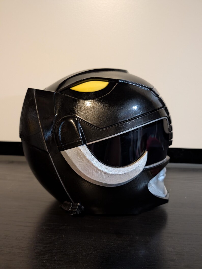 Zwarte Ranger-helm (cosplay) afbeelding 9