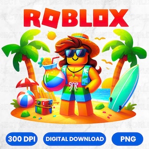 Gaming Summer Vibe Kids Cartoon Png, Mine Png Sublimacja Projekt, Kids Cartoon Png, Cartoon Beach Obraz Png, Natychmiastowe Pobieranie Cyfrowe