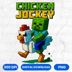Gamer Chicken PNG, Gaming Shirt Design, Funny Game Character Png, Funny Gamer Png, Funny Riding Chicken Png, Digital Download