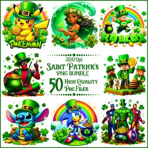 50 PNG St Patrick Cartoon, St Patrick Mega Bundle png Bundle, Retro Patty png, kids st patrick png bundle, St Patrick'S Day Design, Kids Png