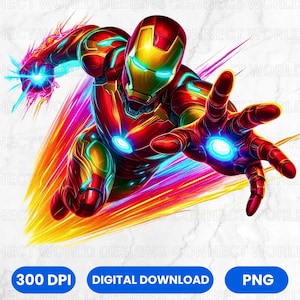 Superhero Movie Character Png - Splash and Watercolor Png Sublimation - SuperHero - High Resolution -Instant Digital PNG Download
