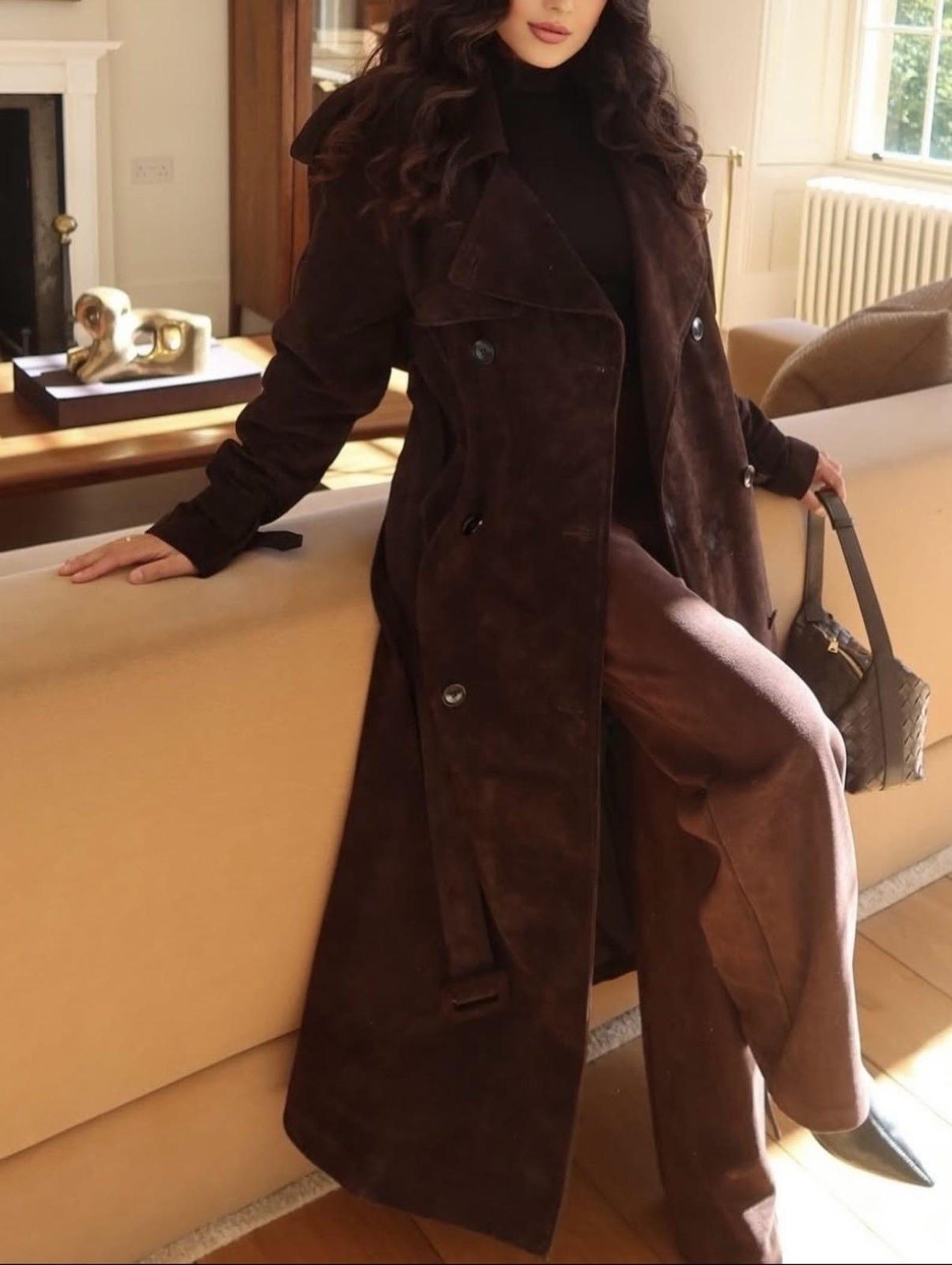 90s Brown Wool Coat - Etsy