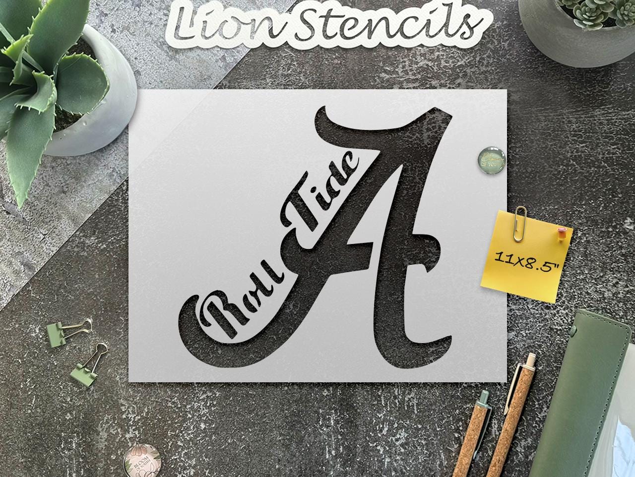 alabama-roll-tide-custom-stencil-reusable-painting-template-for-wall-art-scrapbooking-wood-projects-11-x-8-5-etsy