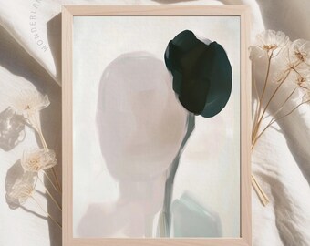 Minimalist Fashion Portrait Print: Abstract Female Art (Digital Download