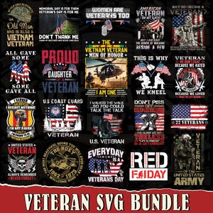 Veteran PNG Bundle 20 Designs | American Flag Military Soldier Patriotic Sublimation Clipart | Veteran’s Day PNG Pack