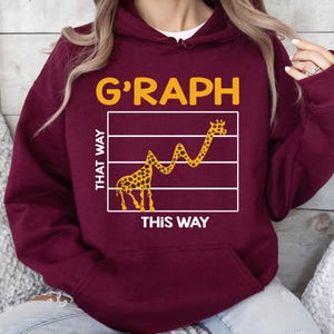 G'raph That Way This Way Giraffe Funny Animal PNG Design Digital File Tshirt Print