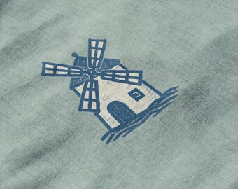 T-shirt met Portugees windmolenlogo: uniseks T-shirt van biologisch katoen Portugal