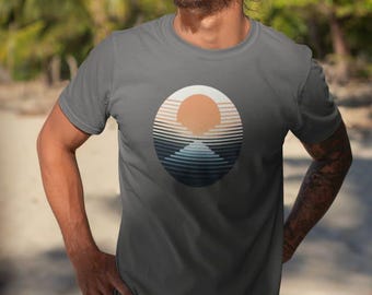 Vintage Surf T-Shirt: Organic Cotton Retro Beach Tee