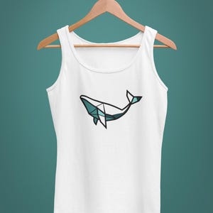 Azores Whale Tank Top, Unisex Organic Cotton Tank, Whale Logo Shirt, Acores Marine Life Tank, Ocean-Inspired Tank Top
