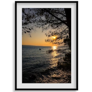 Sea Landscape Photography Print | Sunset Wall Art & Decor for Home | Coastal Sunset Print