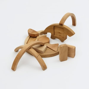 Waldorf Wooden Puzzle for Toddlers: Montessori Beech Wood Toy