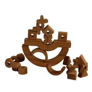 Houten balanceerspeelgoed: montessori-stapelspel, milieuvriendelijk beukenhout