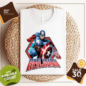 Avengers Birthday Shirt | Captain America Shirt | Superhero Birthday Shirt | Winter Soldier Shirt | Matching Family T-Shirt | Superhero Tee