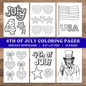 4th of July Coloring Pages, Firework Coloring Pages, Patriotic Coloring, July 4 Kids Coloring Sheets, Fourth of July Activity Coloring Sheet