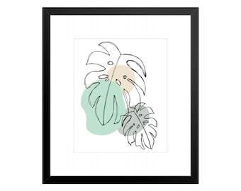 Monstera Leaves  - Downloadable Art Print - Digital Download