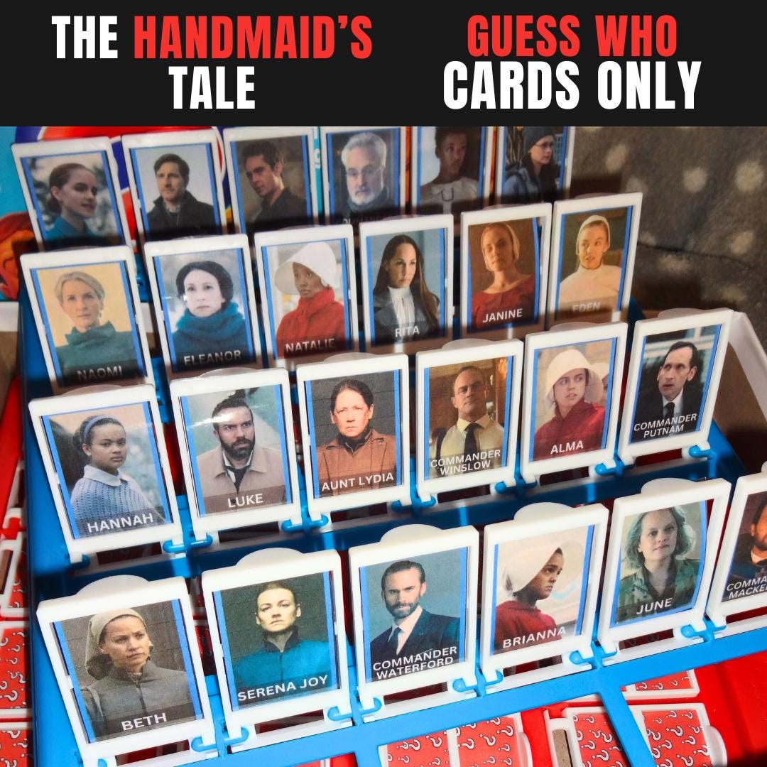 Custom Character Card Handmaid's Tale Guess Who Cards: Custom Character Cards for Game #1191 ...