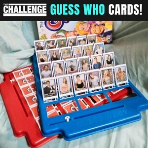 The Challenge themed Guess Who character cards  (cards only, no game) - Fit game #1191