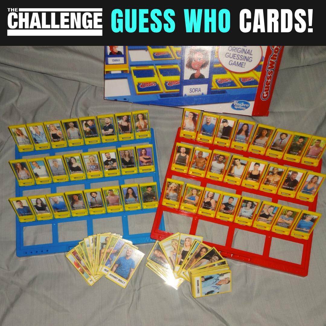 The Challenge (themed) Guess Who Cards: Custom Character Set (cards ...