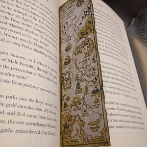 3D Printed Embossed Pirate Map Bookmark | Fantasy Treasure Map | Treasure Island & Pirates | Bookish Reader Gift