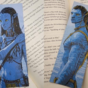 3D printed Avatar-inspired embossed bookmarks | Jake Sully & Neytiri | Pandora Universe | Individual or set