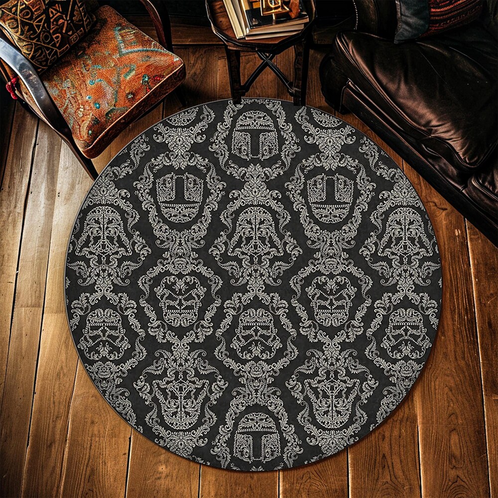 Patterned Star Wars Rug, Hallway Rug, Area Rug, Living Room Rug, Non Slip Rug, Darth Vader Rug, Star Wars Round Rug,Star Wars Rug Moderndaydecors