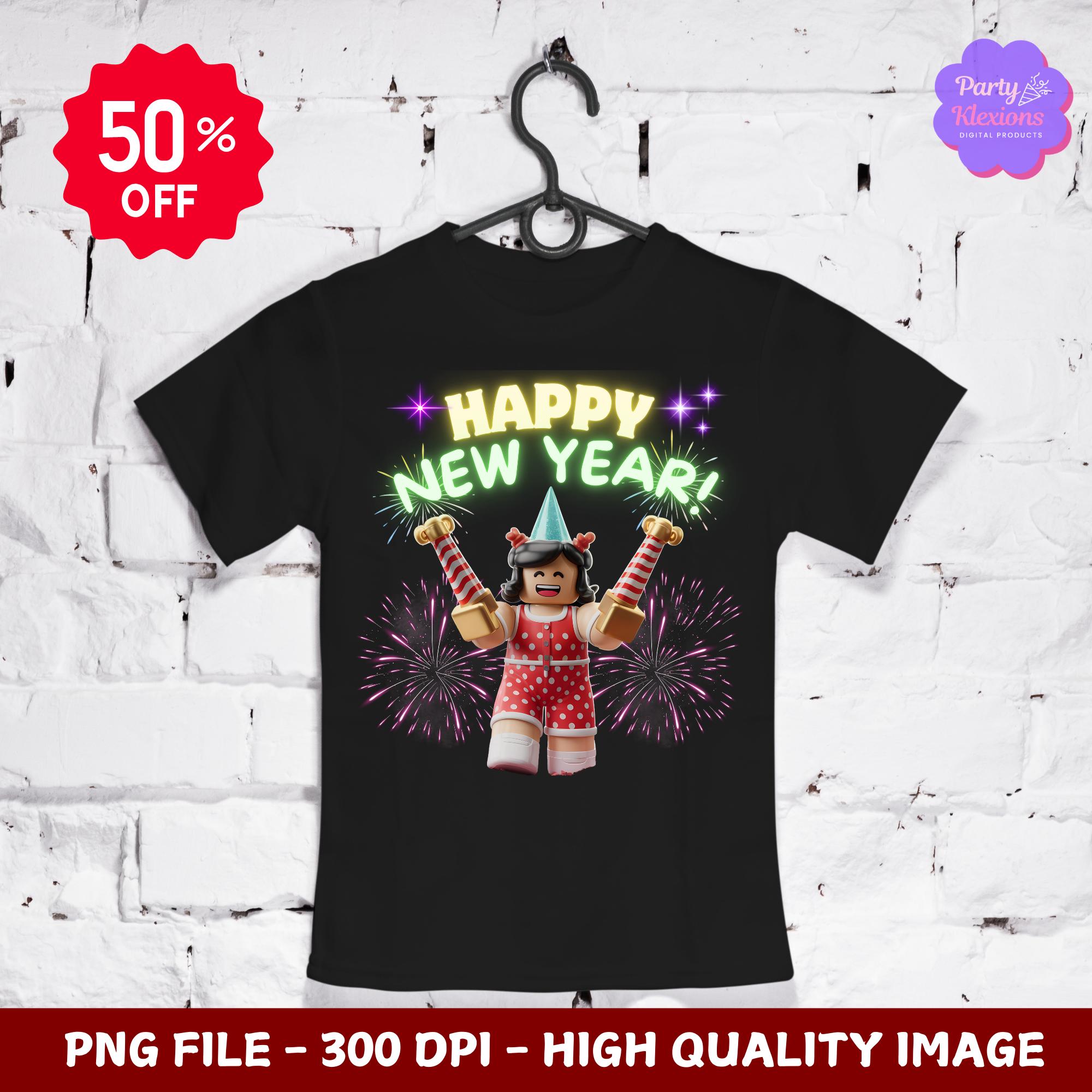 Roblox Happy New Year Roblox Shirt Roblox Png Fireworks Neon Shirt Il Aj7x 