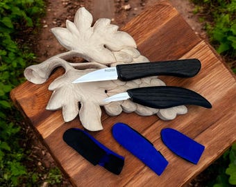 Beginner Wood Carving Kit: Whittling Knives, Cut Guard