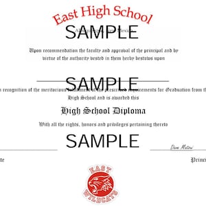 High School Musical East High Diploma (DOWNLOAD)