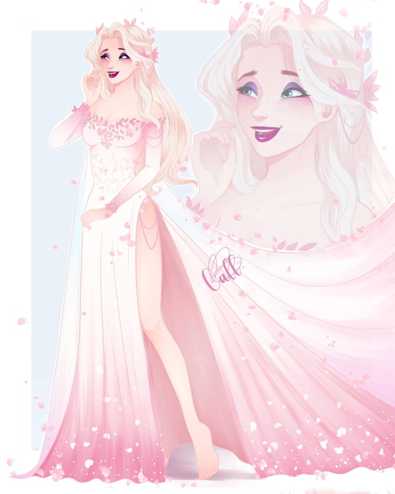 イラスト 21x26.7 cm エルサ - アナと雪の女王 - 雪の女王 春の作品