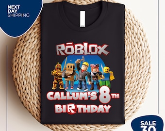 Personalized Roblox Birthday Boy Shirt | Family Birthday Tees | Bday Family Matching | Video Game Birthday Theme | Rblox Birthday Shirt |
