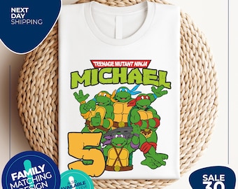 Ninja Turtles Birthday shirt | Ninja Turtles shirt | Custom Turtle Birthday Party Shirts | Turtles | Turtles Shirt | Ninja Turtle tshirt