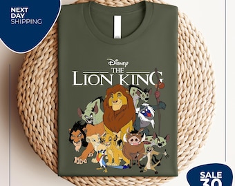 Retro The Lion King Group Characters Shirt | Mufasa Simba Timon Pumbaa | 2024 Trip Outfit | Animal Kingdom Shirt
