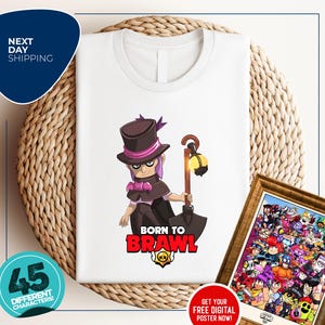 Born to Brawl | Leon from Brawl Stars T-Shirt | Braw Birthday Shirt | Brawl Boy Tshirt | Boy Shirt | Sister Birthday Shirt | Kids  Tee