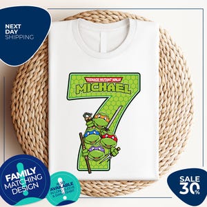 Turtles Pizza Birthday Boy shirt | Turtles Matching | Custom Turtle Birthday Party Shirts | Anime Boy Tee | Green Turtles Shirt | Turtle tee