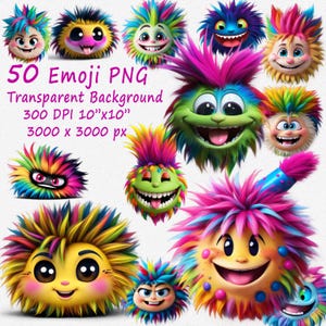 Kolorowa uśmiechnięta buźka Emoji PNG - Szczęśliwa buźka Emocja Clipart & Naklejki, 3D Emotikony do Rzemiosła i Projektów Cyfrowych, Projekt Koszulki